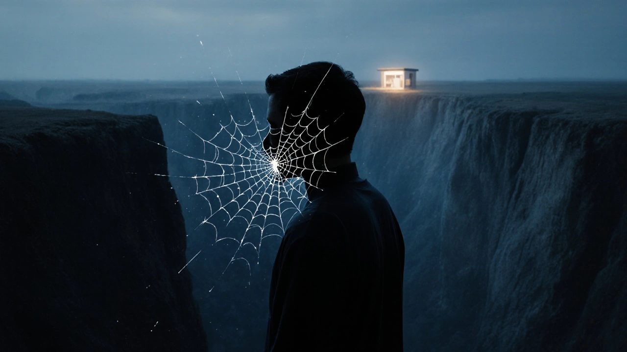 Symbolický obraz zubního kazu ovlivňujícího celý život.