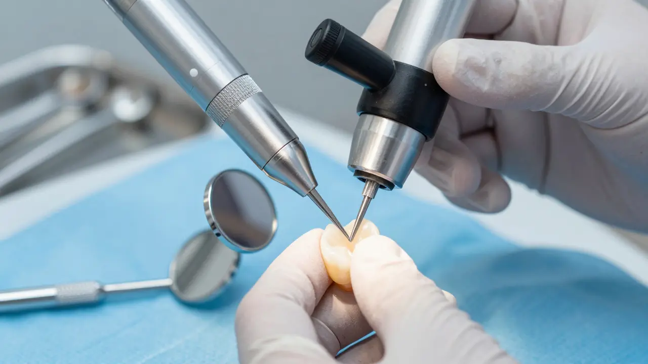 Příprava zubu pro keramickou fazetu – odstranění 0,3 mm vrstvy