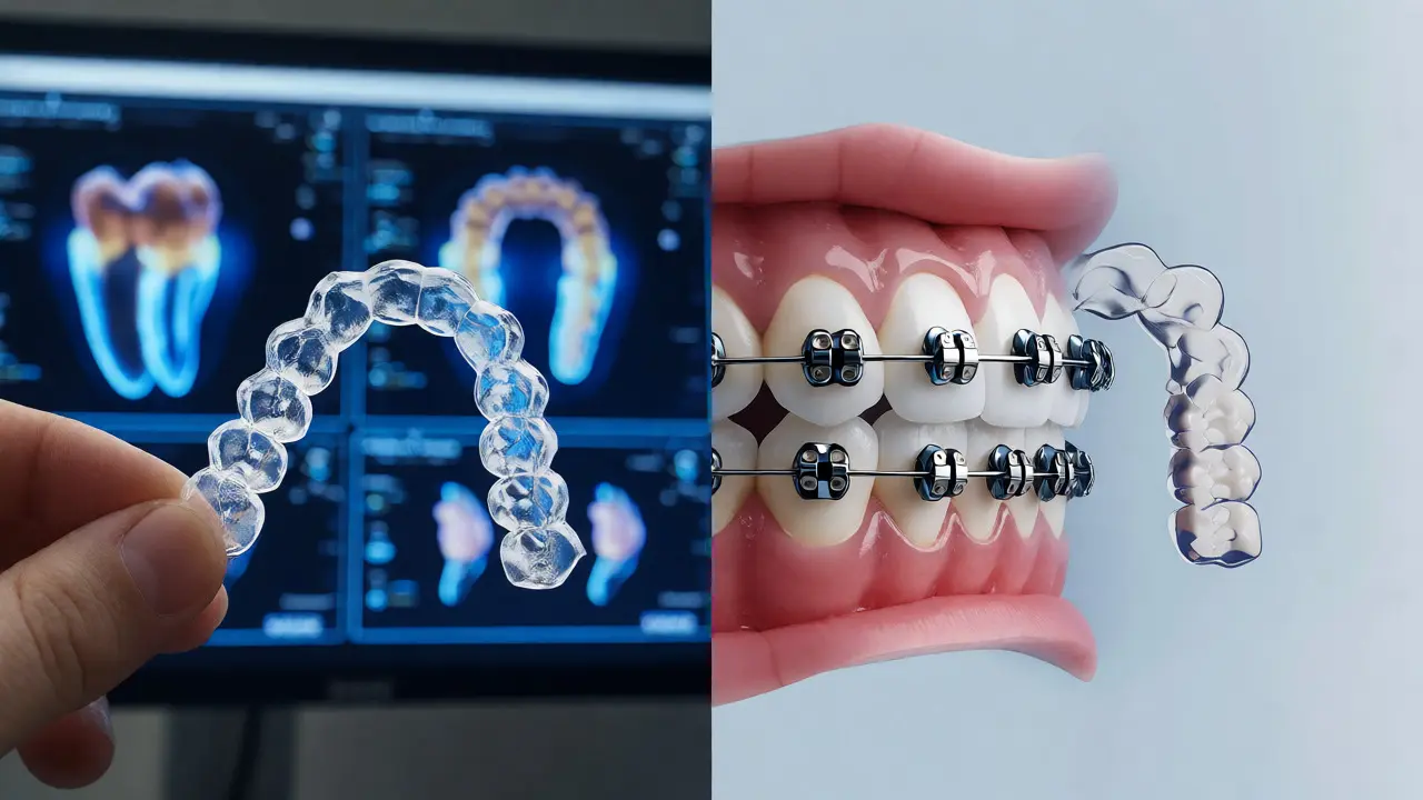 Kombinace digitálního skenování a ortodontických aparátů